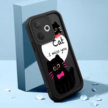 HONTINGA Oppo A5 Pro 5g ile Uyumlu Kılıfı Düşüme Önleyici Basitlik Anti Düşme Kamera Korumali Şirin Kedi Siyah Kedi Desen Yumuşak Silikon Telefon Kılıfı Kadın ve Erkek Için Uygundur K2-0258
