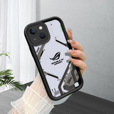 HONTINGA iPhone 14 Plus ile Uyumlu Kılıfı Düşüme Önleyici Basitlik Anti Düşme Kamera Korumali Siyah Klasik Desen Yumuşak Silikon Telefon Kılıfı Kadın ve Erkek Için Uygundur K2-0263