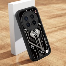 HONTINGA Vivo X200 Pro ile Uyumlu Kılıfı Düşüme Önleyici Basitlik Anti Düşme Kamera Korumali Şirin Kedi Siyah Klasik Desen Yumuşak Silikon Telefon Kılıfı Kadın ve Erkek Için Uygundur K2-0263
