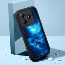 HONTINGA Realme C61 ile Uyumlu Kılıfı Düşüme Önleyici Basitlik Anti Düşme Kamera Korumali Şirin Kedi Siyah Deniz Desen Yumuşak Silikon Telefon Kılıfı Kadın ve Erkek Için Uygundur K2-0256