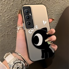 HONTINGA Realme C65 4g ile Uyumlu Kılıfı Silikon Kenar Sert Arka Düşüme Önleyici Basitlik Anti Düşme Kamera Korumali Şirin Desen Telefon Kılıfı Kadın ve Erkek Için Uygundur K1-0856