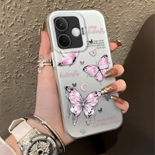 HONTINGA Oppo A5 Pro 5g ile Uyumlu Kılıfı Silikon Kenar Sert Arka Düşüme Önleyici Basitlik Anti Düşme Kamera Korumali Kelebek Desen Telefon Kılıfı Kadın ve Erkek Için Uygundur K1-0864