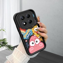HONTINGA Xiaomi Redmi Note 14 Pro Plus ile Uyumlu Kılıfı Düşüme Önleyici Basitlik Anti Düşme Kamera Korumali Siyah Sünger Bob Desen Yumuşak Silikon Telefon Kılıfı Kadın ve Erkek Için Uygundur K2-0264