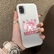 HONTINGA Samsung Galaxy A31 ile Uyumlu Kılıfı Silikon Kenar Sert Arka Düşüme Önleyici Basitlik Anti Düşme Kamera Korumali Melody Desen Telefon Kılıfı Kadın ve Erkek Için Uygundur K1-0857