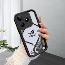 HONTINGA Realme Note 50 ile Uyumlu Kılıfı Düşüme Önleyici Basitlik Anti Düşme Kamera Korumali Siyah Klasik Desen Yumuşak Silikon Telefon Kılıfı Kadın ve Erkek Için Uygundur K2-0263