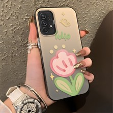HONTINGA Samsung Galaxy A72 ile Uyumlu Kılıfı Silikon Kenar Sert Arka Düşüme Önleyici Basitlik Anti Düşme Kamera Korumali Çiçek Desen Telefon Kılıfı Kadın ve Erkek Için Uygundur K1-0860