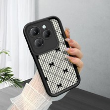 HONTINGA Infinix Hot 40 ile Uyumlu Kılıfı Düşüme Önleyici Basitlik Anti Düşme Kamera Korumali Siyah Çizgili Desen Yumuşak Silikon Telefon Kılıfı Kadın ve Erkek Için Uygundur K2-0457