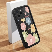 HONTINGA iPhone 11 Pro Max ile Uyumlu Kılıfı Düşüme Önleyici Basitlik Anti Düşme Kamera Korumali Şirin Kedi Siyah Çiçek Desen Yumuşak Silikon Telefon Kılıfı Kadın ve Erkek Için Uygundur K2-0260