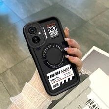 HONTINGA Tecno Camon 19 Neo ile Uyumlu Kılıfı Düşüme Önleyici Basitlik Anti Düşme Kamera Korumali Siyah Yaratıcılık Desen Yumuşak Silikon Telefon Kılıfı Kadın ve Erkek Için Uygundur K2-0461