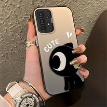 HONTINGA Samsung Galaxy A13 ile Uyumlu Kılıfı Silikon Kenar Sert Arka Düşüme Önleyici Basitlik Anti Düşme Kamera Korumali Şirin Desen Telefon Kılıfı Kadın ve Erkek Için Uygundur K1-0856