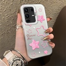 HONTINGA Infinix Note 50 Pro Plus ile Uyumlu Kılıfı Silikon Kenar Sert Arka Düşüme Önleyici Basitlik Anti Düşme Kamera Korumali Renkli Yıldızlar Desen Telefon Kılıfı Kadın ve Erkek Için Uygundur K1-0858