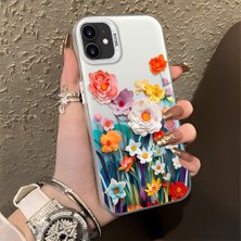 HONTINGA iPhone 11 ile Uyumlu Kılıfı Silikon Kenar Sert Arka Düşüme Önleyici Basitlik Anti Düşme Kamera Korumali Çiçek Desen Telefon Kılıfı Kadın ve Erkek Için Uygundur K1-0859