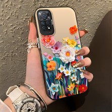 HONTINGA Xiaomi Redmi Note 11 Pro 5g ile Uyumlu Kılıfı Silikon Kenar Sert Arka Düşüme Önleyici Basitlik Anti Düşme Kamera Korumali Çiçek Desen Telefon Kılıfı Kadın ve Erkek Için Uygundur K1-0859