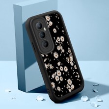 HONTINGA Realme C65 4g ile Uyumlu Kılıfı Düşüme Önleyici Basitlik Anti Düşme Kamera Korumali Şirin Kedi Siyah Yıldız Desen Yumuşak Silikon Telefon Kılıfı Kadın ve Erkek Için Uygundur K2-0261