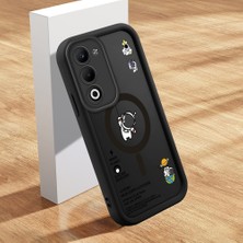 HONTINGA Oppo A5 5g ile Uyumlu Kılıfı Düşüme Önleyici Basitlik Anti Düşme Kamera Korumali Şirin Kedi Siyah Yaratıcılık Desen Yumuşak Silikon Telefon Kılıfı Kadın ve Erkek Için Uygundur K2-0462