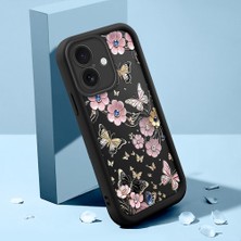 HONTINGA iPhone 16 Plus ile Uyumlu Kılıfı Düşüme Önleyici Basitlik Anti Düşme Kamera Korumali Şirin Kedi Siyah Kelebek Desen Yumuşak Silikon Telefon Kılıfı Kadın ve Erkek Için Uygundur K2-0458