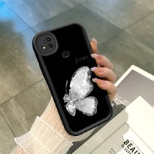 HONTINGA Xiaomi Redmi 9c ile Uyumlu Kılıfı Düşüme Önleyici Basitlik Anti Düşme Kamera Korumali Siyah Kelebek Desen Yumuşak Silikon Telefon Kılıfı Kadın ve Erkek Için Uygundur K2-0262