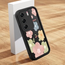 HONTINGA Tecno Camon 40 ile Uyumlu Kılıfı Düşüme Önleyici Basitlik Anti Düşme Kamera Korumali Şirin Kedi Siyah Çiçek Desen Yumuşak Silikon Telefon Kılıfı Kadın ve Erkek Için Uygundur K2-0260