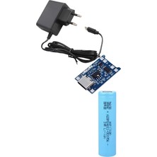 Osman CANDAN 1 Adet Aspilsan Li-Ion Pil, TP4056 Type-C Pil Şarj Devresi ve Type-C 5V 2A Adaptör