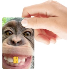 Huggy Craft Sırıtan Maymun Temalı Parlak Kredi/banka Kart Kaplama Sticker