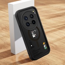 HONTINGA Vivo X200 Pro ile Uyumlu Kılıfı Düşüme Önleyici Basitlik Anti Düşme Kamera Korumali Şirin Kedi Siyah Yaratıcılık Desen Yumuşak Silikon Telefon Kılıfı Kadın ve Erkek Için Uygundur K2-0462