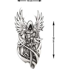 Dövme Kutusu Melek Savaşçı Kılıç Kanat Geçici Tattoo Dövme