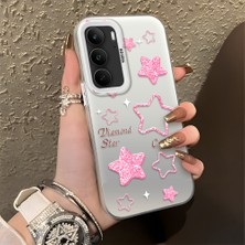 HONTINGA Realme C75 ile Uyumlu Kılıfı Silikon Kenar Sert Arka Düşüme Önleyici Basitlik Anti Düşme Kamera Korumali Renkli Yıldızlar Desen Telefon Kılıfı Kadın ve Erkek Için Uygundur K1-0858