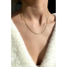 Spossy Silver Jewelry 1 mm Burgu Zincir Kolye