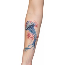 Dövme Kutusu Denizanası,çiçek Motifi Geçici Dövme