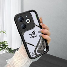 HONTINGA Tecno Spark 20 ile Uyumlu Kılıfı Düşüme Önleyici Basitlik Anti Düşme Kamera Korumali Siyah Klasik Desen Yumuşak Silikon Telefon Kılıfı Kadın ve Erkek Için Uygundur K2-0263