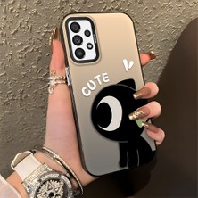 HONTINGA Samsung Galaxy A73 ile Uyumlu Kılıfı Silikon Kenar Sert Arka Düşüme Önleyici Basitlik Anti Düşme Kamera Korumali Şirin Desen Telefon Kılıfı Kadın ve Erkek Için Uygundur K1-0856