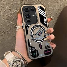 HONTINGA Infinix Note 50 Pro Plus ile Uyumlu Kılıfı Silikon Kenar Sert Arka Düşüme Önleyici Basitlik Anti Düşme Kamera Korumali Yaratıcılık Desen Telefon Kılıfı Kadın ve Erkek Için Uygundur K1-0855