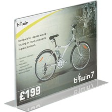 Arte Display T Tipi Yatay A5 Pleksi Masaüstü Şeffaf Föylük Broşürlük Fiyatlık 25LI Paket