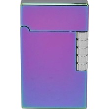 Als Dupont Tarzı Metal Gazlı Çakmak – Gökkuşağı Fade Renk, Bukalemun Kaplama, Premium Şık Çakmak