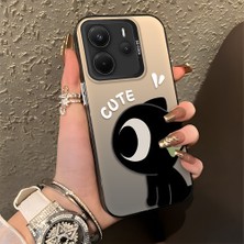 HONTINGA Xiaomi Redmi Note 14 ile Uyumlu Kılıfı Silikon Kenar Sert Arka Düşüme Önleyici Basitlik Anti Düşme Kamera Korumali Şirin Desen Telefon Kılıfı Kadın ve Erkek Için Uygundur K1-0856