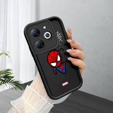 HONTINGA Tecno Spark Go 2024 ile Uyumlu Kılıfı Düşüme Önleyici Basitlik Anti Düşme Kamera Korumali Siyah Spider Desen Yumuşak Silikon Telefon Kılıfı Kadın ve Erkek Için Uygundur K2-0455