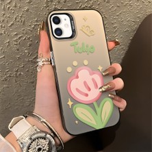 HONTINGA iPhone 12 Mini ile Uyumlu Kılıfı Silikon Kenar Sert Arka Düşüme Önleyici Basitlik Anti Düşme Kamera Korumali Çiçek Desen Telefon Kılıfı Kadın ve Erkek Için Uygundur K1-0860