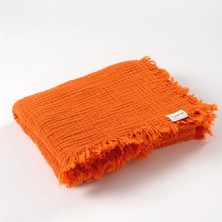 Tiny Lamb Brighton 100X120CM Organik 4 Katlı Kiremit Renk Müslin Battaniye