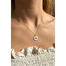 Spossy Silver Jewelry Mineli Göz Kolye