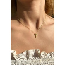 Spossy Silver Jewelry 925 Ayar Gümüş, Gold, Tinker Bell, Peri Kolye, Sevgililer Günü, SPK1161