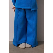 Oh la la Koala For Little Ones Mavi Dikiş Detaylı Geniş Paça Eşofman Altı
