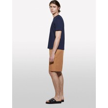 Vans Keten Karışımlı Bisiklet Yaka Regular Fit T-Shirt Erkek Lacivert T-Shirt - 325P3D8FS104L
