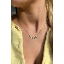 Spossy Silver Jewelry 5li Firuze Taşlı Kolye