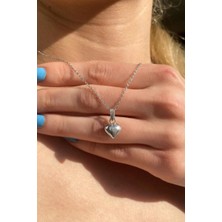 Spossy Silver Jewelry 0,9 mm Bombeli Kalp Kolye