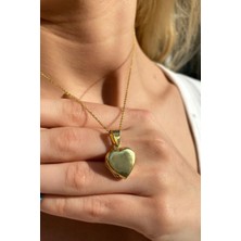 Spossy Silver Jewelry 1,5 cm Açılır-Kapanır Kalp Kolye