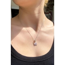 Spossy Silver Jewelry Çiçek Kolye