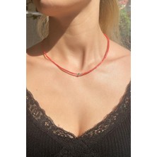Spossy Silver Jewelry Doğal Taşlı Nazar Gözlü Choker Kolye