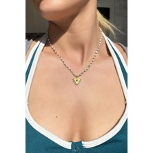 Spossy Silver Jewelry Gerçek Inci, Üçgen Göz Kolye