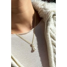 Spossy Silver Jewelry Yuvarlak Mayorka Inci Kolye