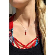 Spossy Silver Jewelry Mineli Biber Kolye